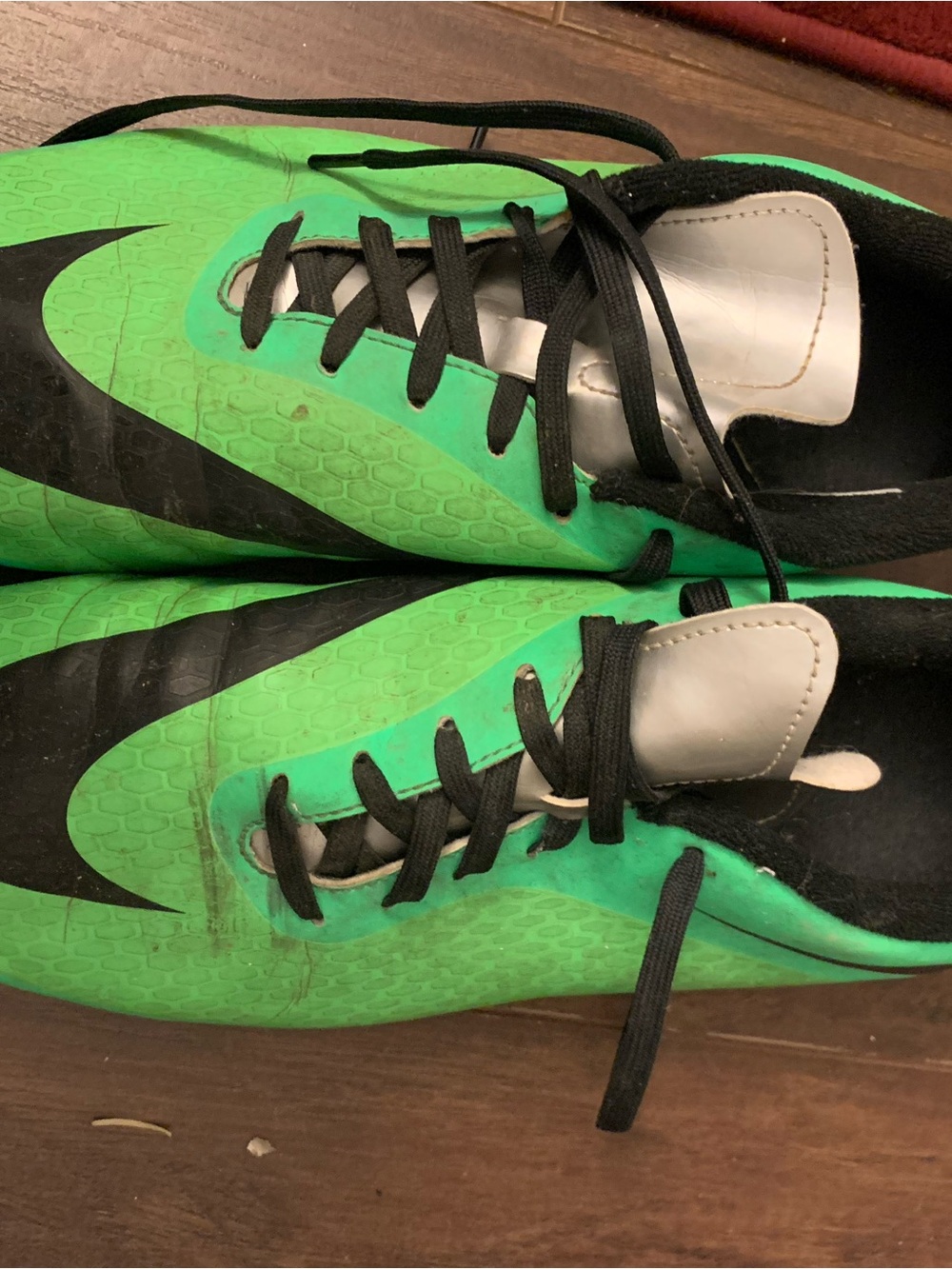 Nike Men’s Green and Black Athletic Soccer Shoes